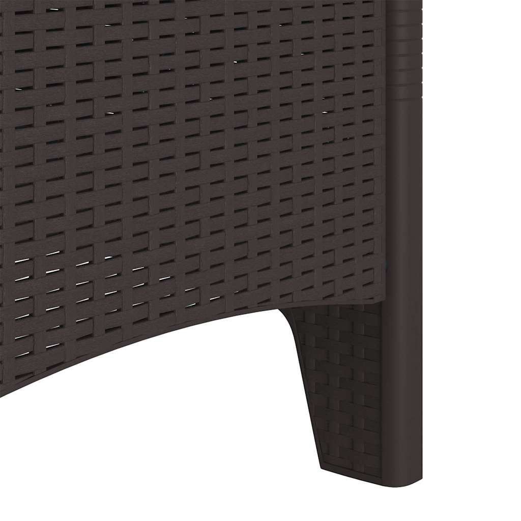 vidaXL Καρέκλα Κήπου 4 pcs Καφέ 53 x 49 x 85 εκ. PP