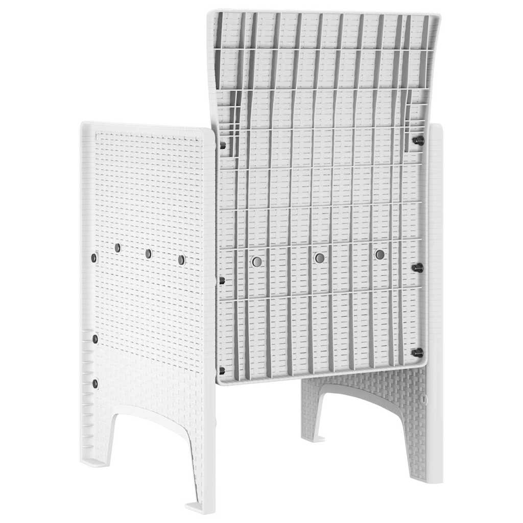 vidaXL Καρέκλα Κήπου 4 pcs Λευκό 53 x 49 x 85 εκ. Πολυπροπυλένιο