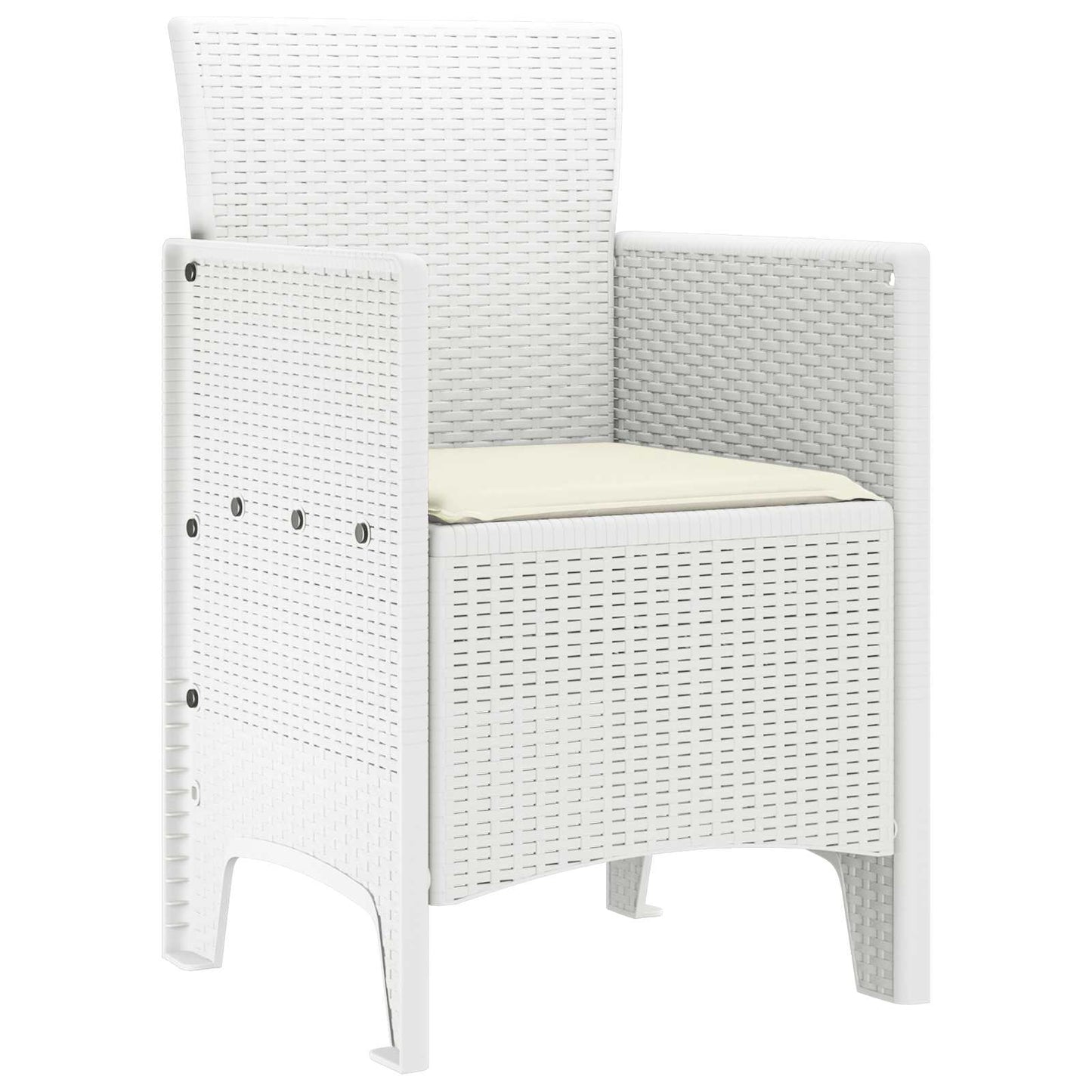 vidaXL Καρέκλα Κήπου 4 pcs Λευκό 53 x 49 x 85 εκ. Πολυπροπυλένιο