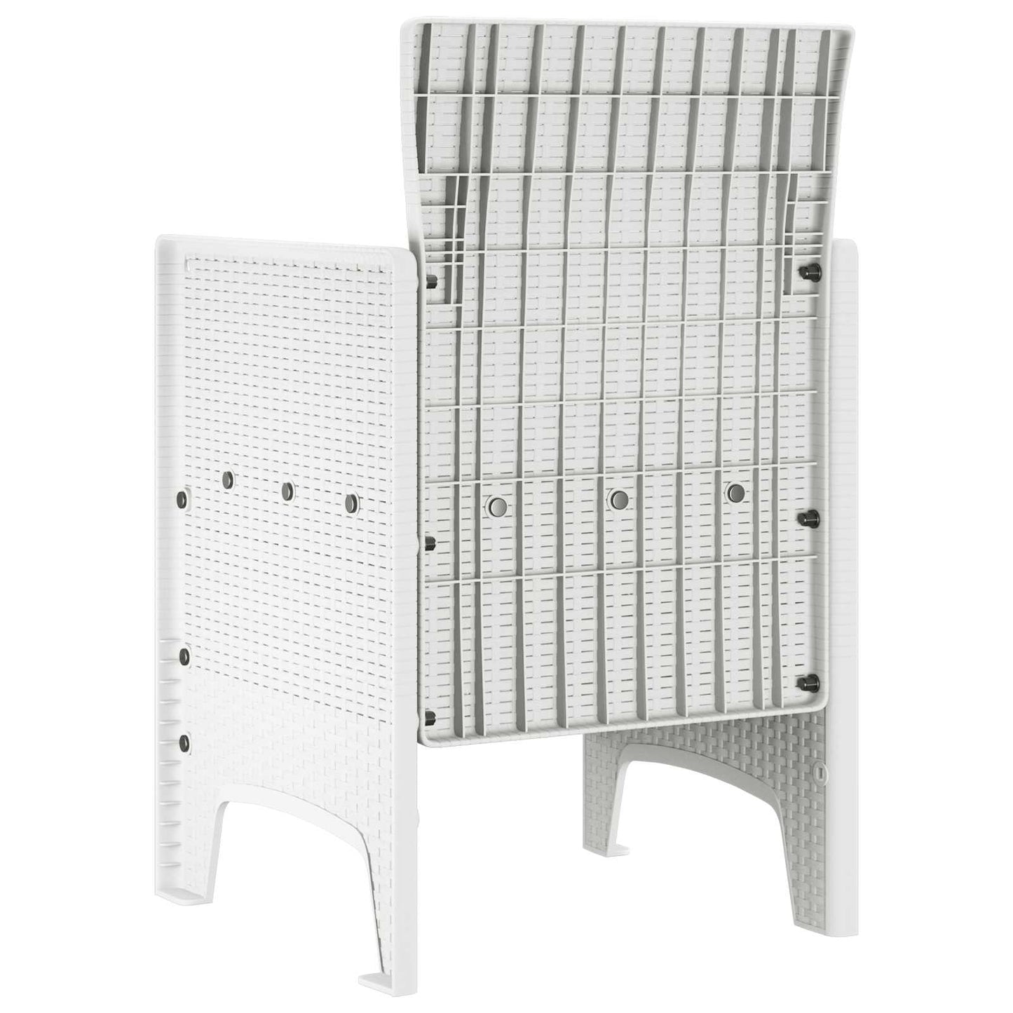 vidaXL Καρέκλα Κήπου 4 pcs Λευκό 53 x 49 x 85 εκ. Πολυπροπυλένιο