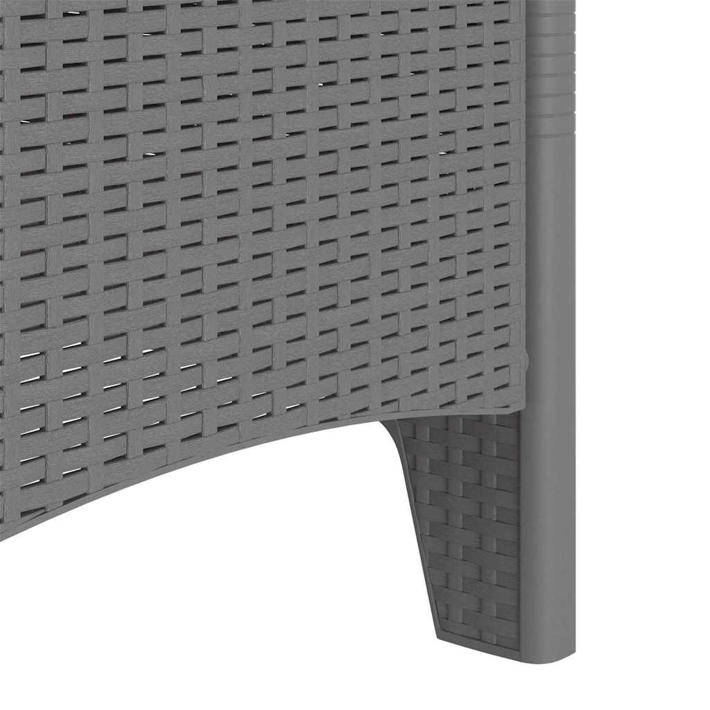 vidaXL Καρέκλα Κήπου με μαξιλάρι 4 pcs Ανοιχτό γκρι 53 x 49 x 85 εκ.