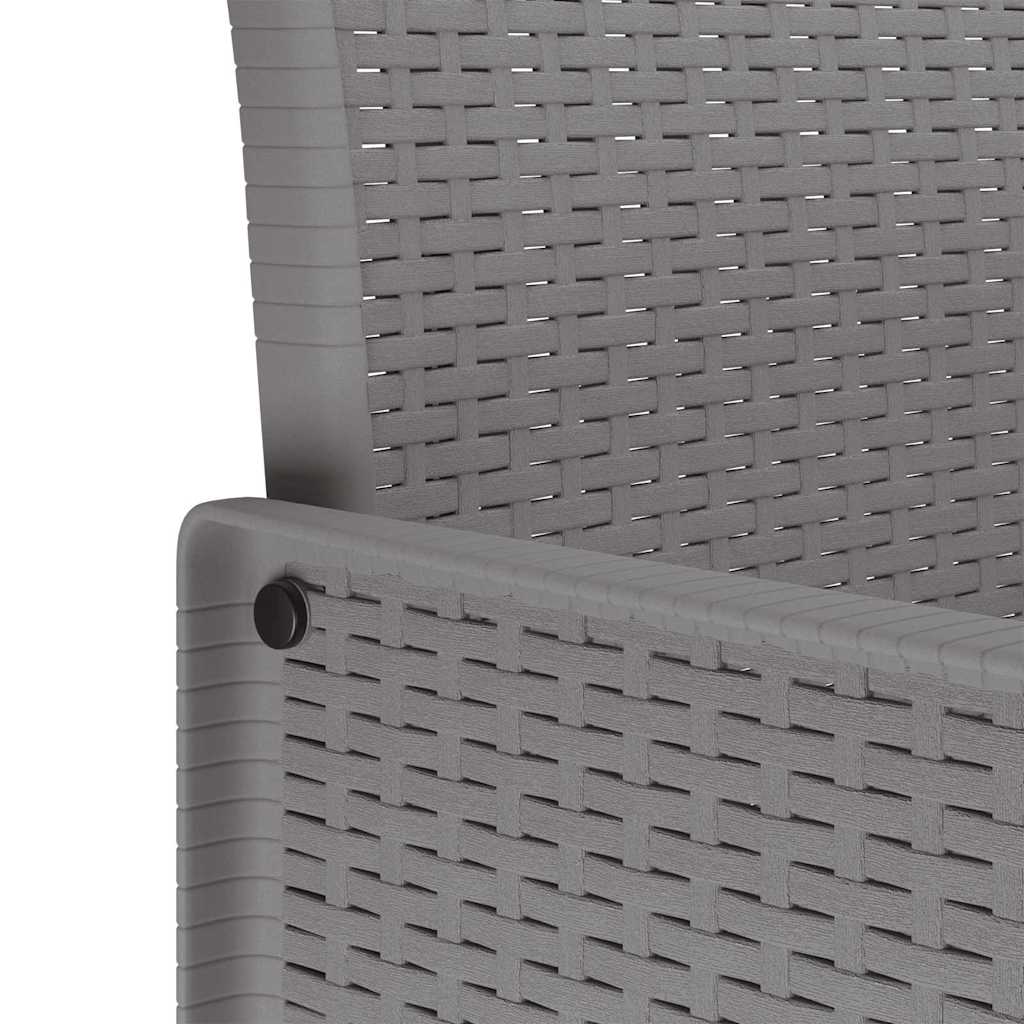 vidaXL Καρέκλα Κήπου με μαξιλάρι 4 pcs Ανοιχτό γκρι 53 x 49 x 85 εκ.