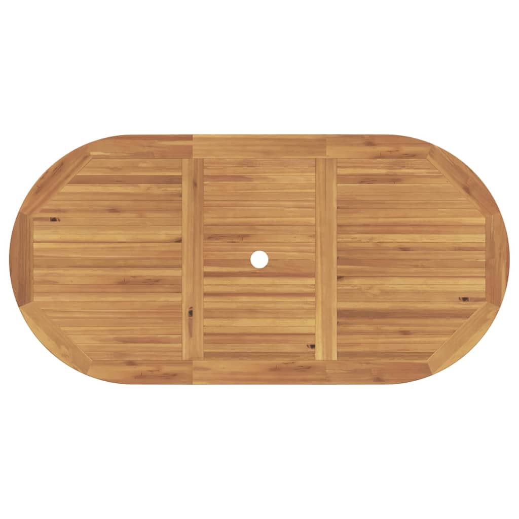 vidaXL Σέτ φαγητού για κήπο 7 pcs Καφέ Μασίφ ξύλο teak