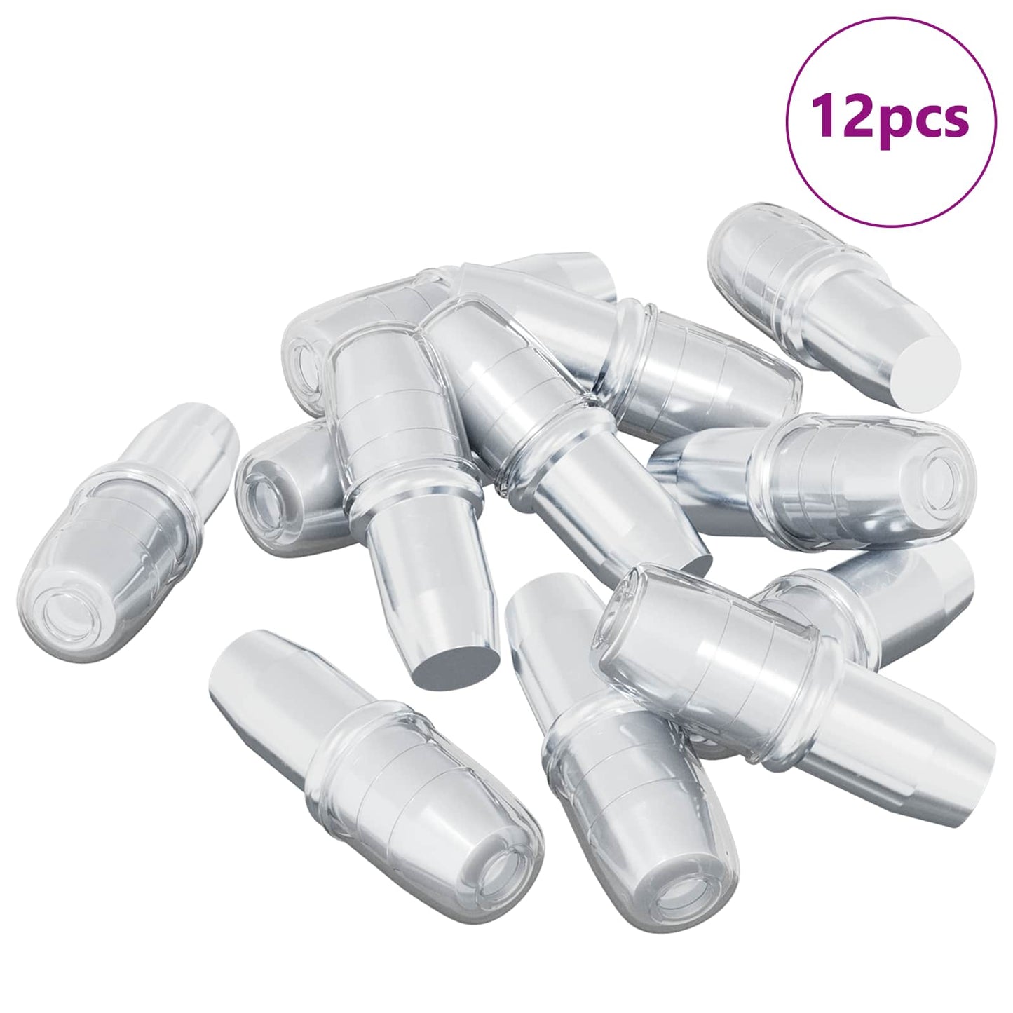 vidaXL Στήριγμα Ραφιού 12 pcs Ασημί 7 x 16 mm Σίδερο
