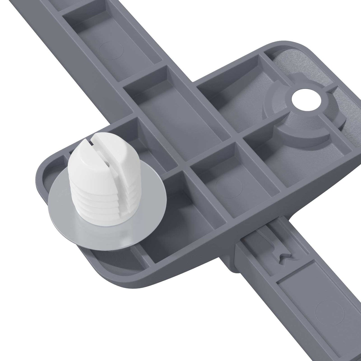 vidaXL Μαλακή κλειδαριά 2 pcs Γκρι 125 x 47 x 15 mm PP