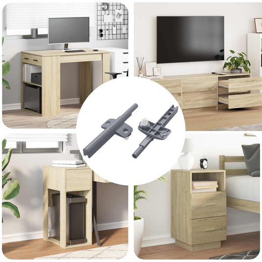 vidaXL Μαλακή κλειδαριά 2 pcs Γκρι 125 x 47 x 15 mm PP