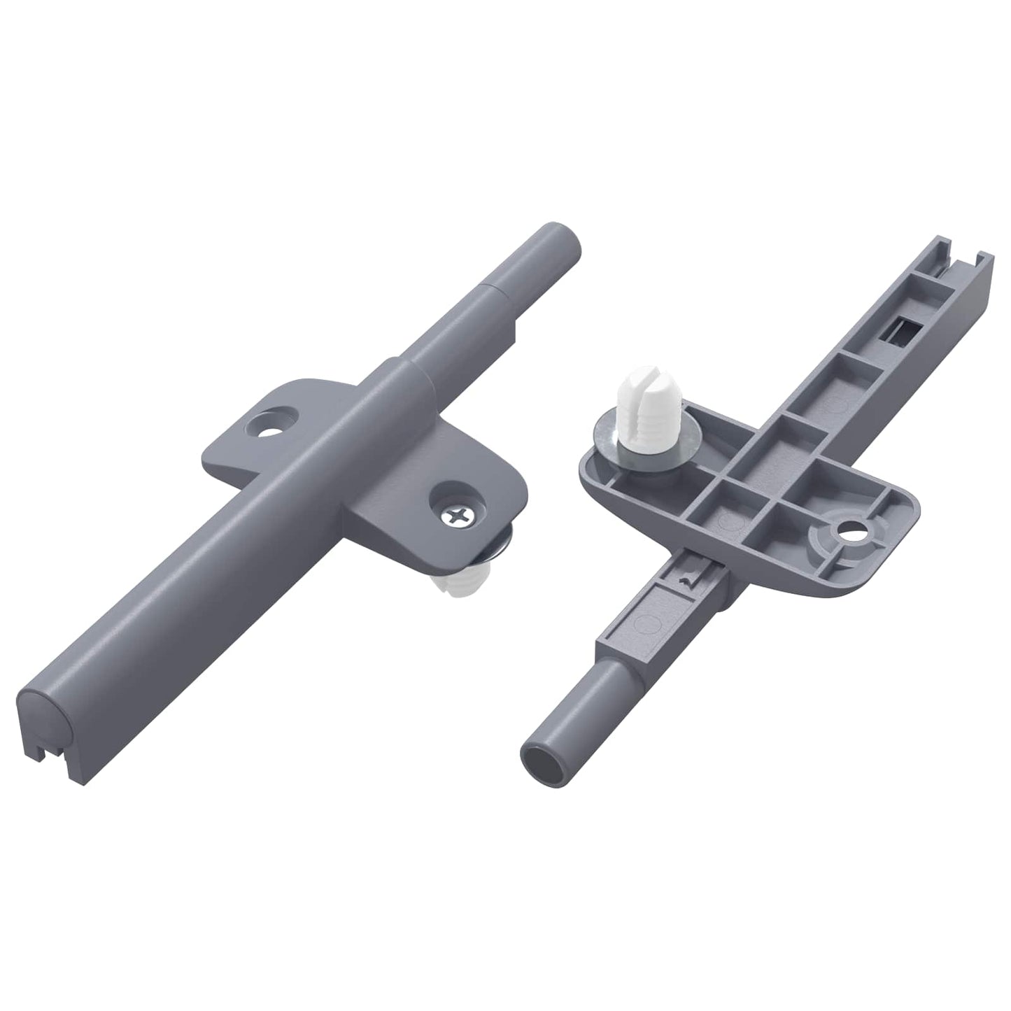 vidaXL Μαλακή κλειδαριά 2 pcs Γκρι 125 x 47 x 15 mm PP