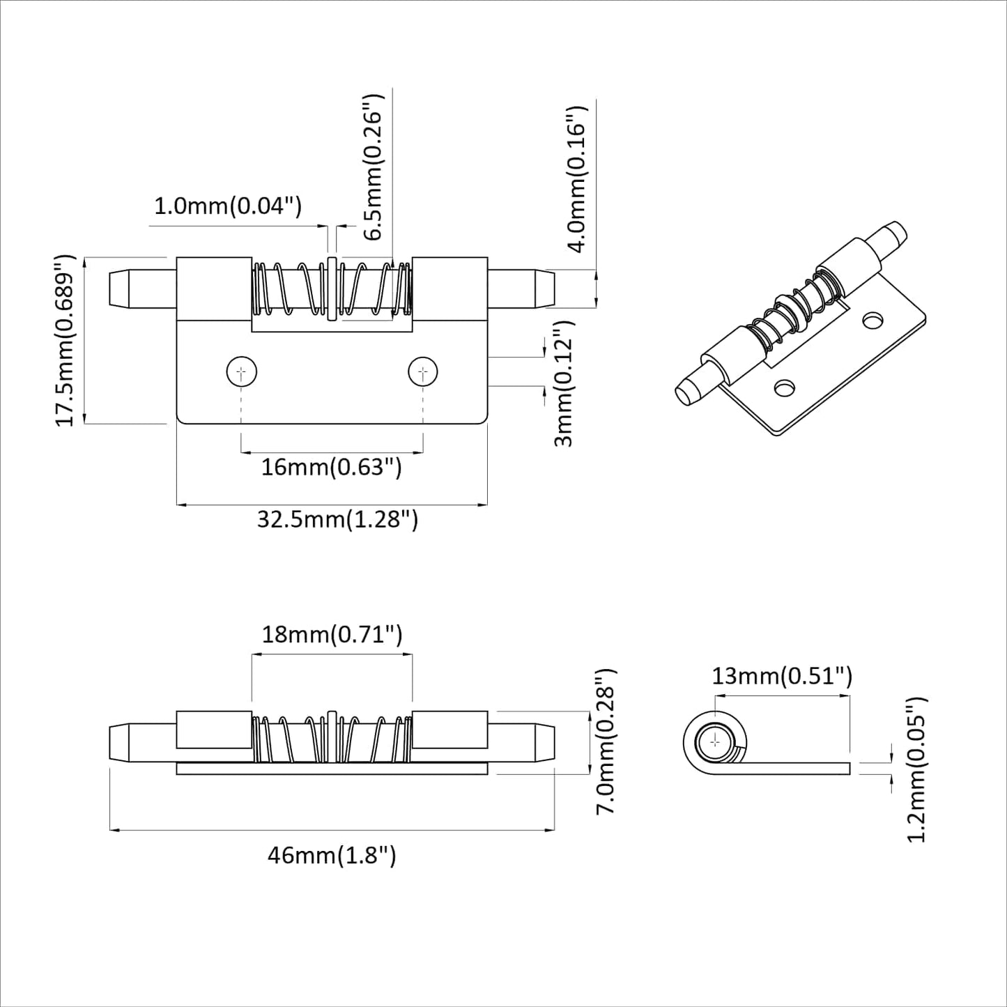 vidaXL Κλείστρο 1800 pcs Ασημί 46 x 17 x 1,2 mm Ατσάλι