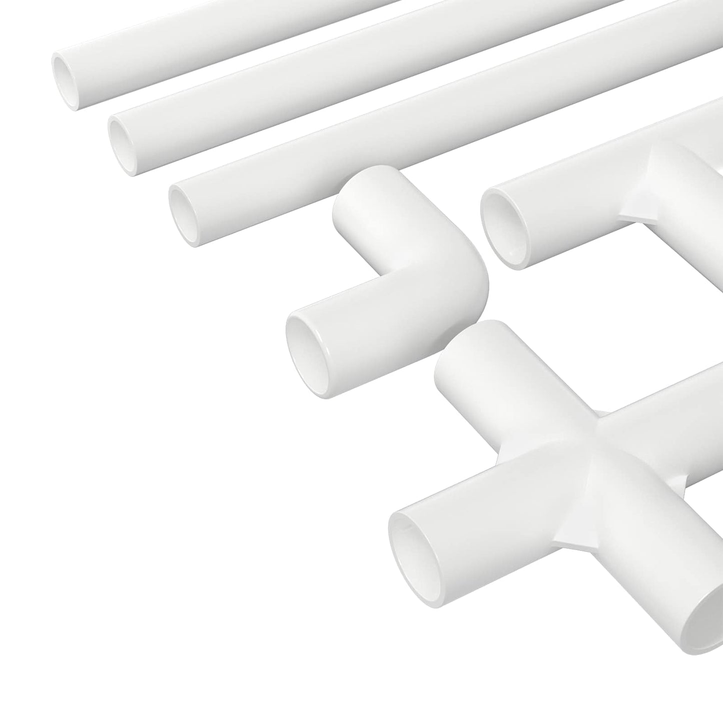 vidaXL Σωλήνας PVC 29 pcs Λευκό PP και PE