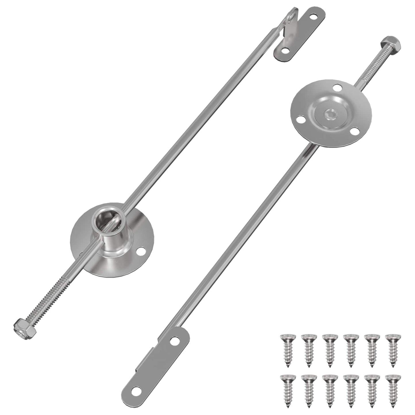 vidaXL Μεντεσές με ράβδο έλξης 2 pcs Ασημί 190 mm Σίδερο