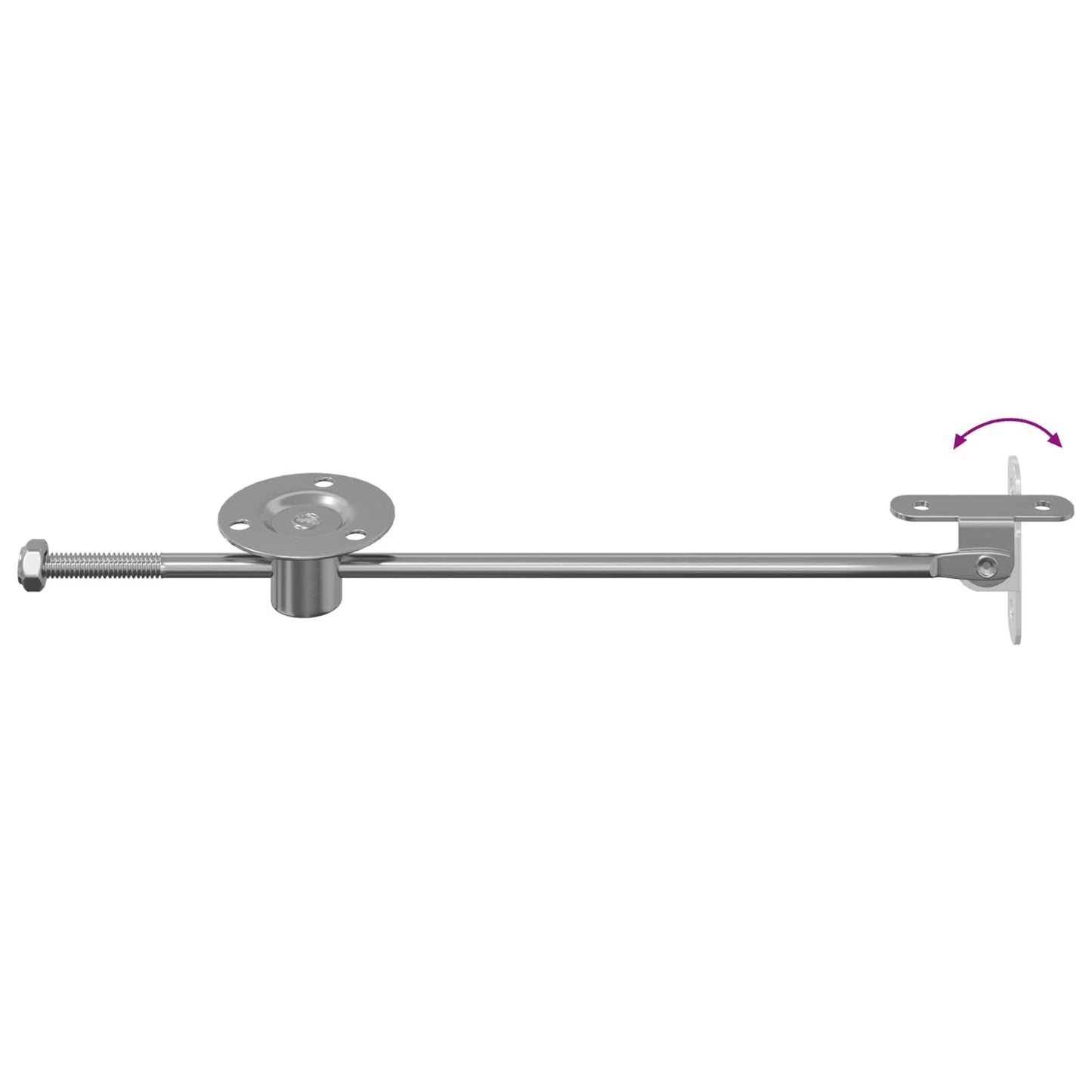 vidaXL Μεντεσές με ράβδο έλξης 2 pcs Ασημί 190 mm Σίδερο