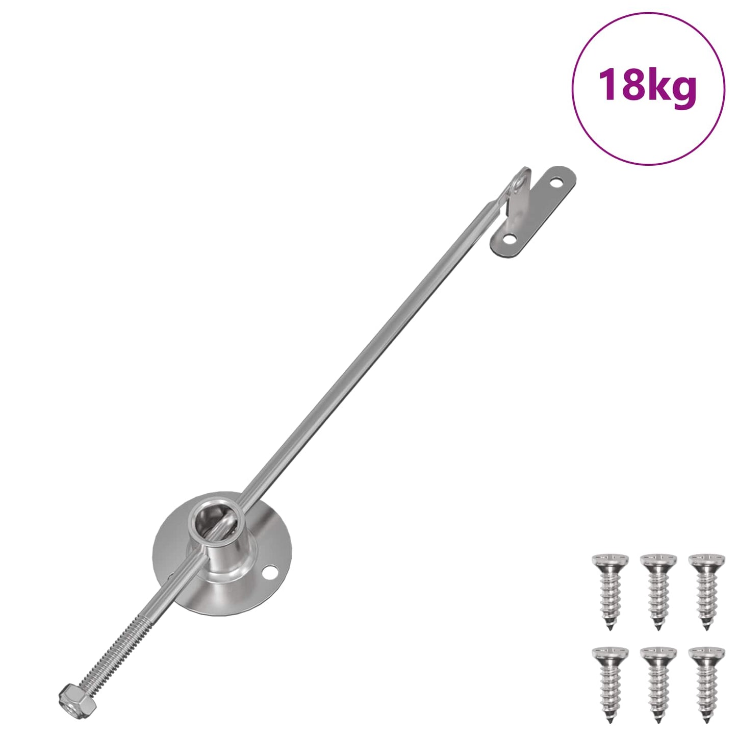 vidaXL Μεντεσές με ράβδο έλξης 439 pcs Ασημί Σίδερο