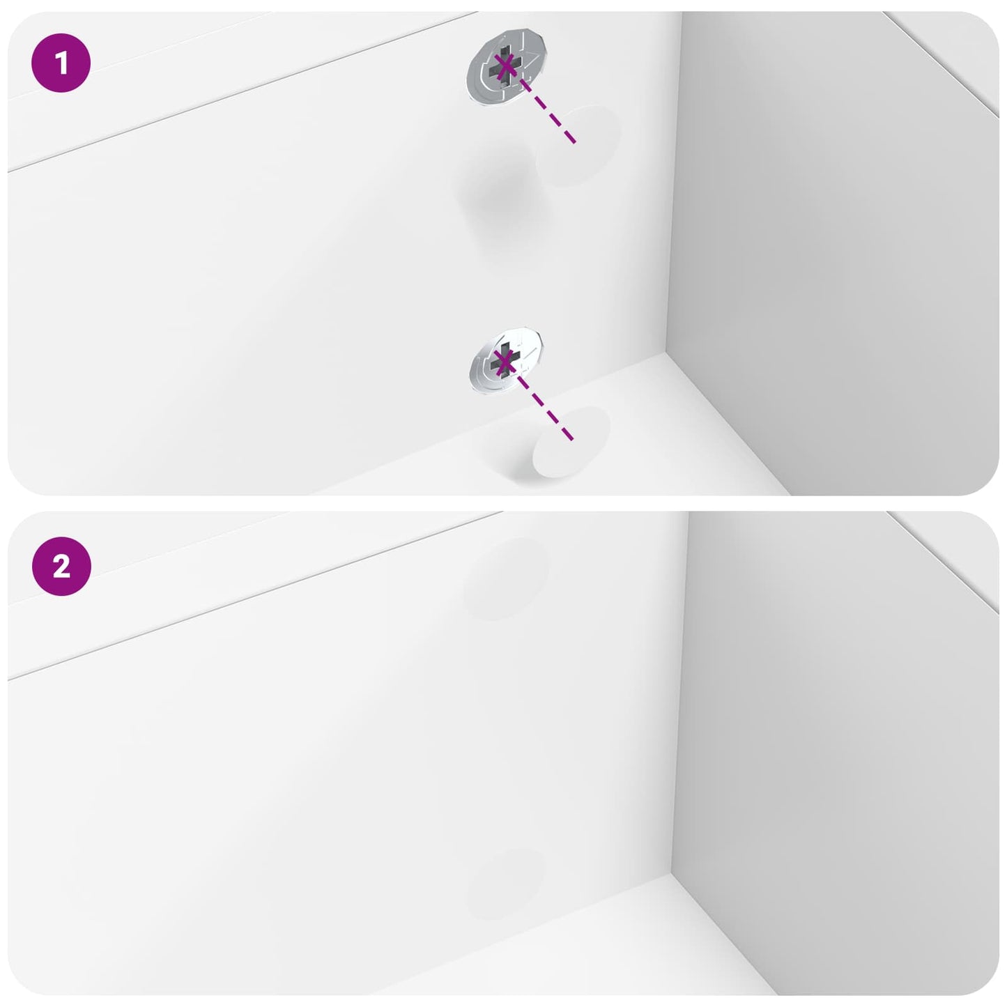 vidaXL Αυτοκόλλητο 2 pcs Λευκό Ø 20 x 0,5 mm Χαρτί