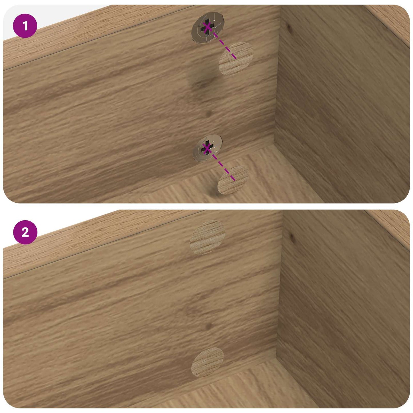 vidaXL Αυτοκόλλητη Κάλυψη Βιδών 2 pcs Artisan Oak Ø 20 x 0,5 mm
