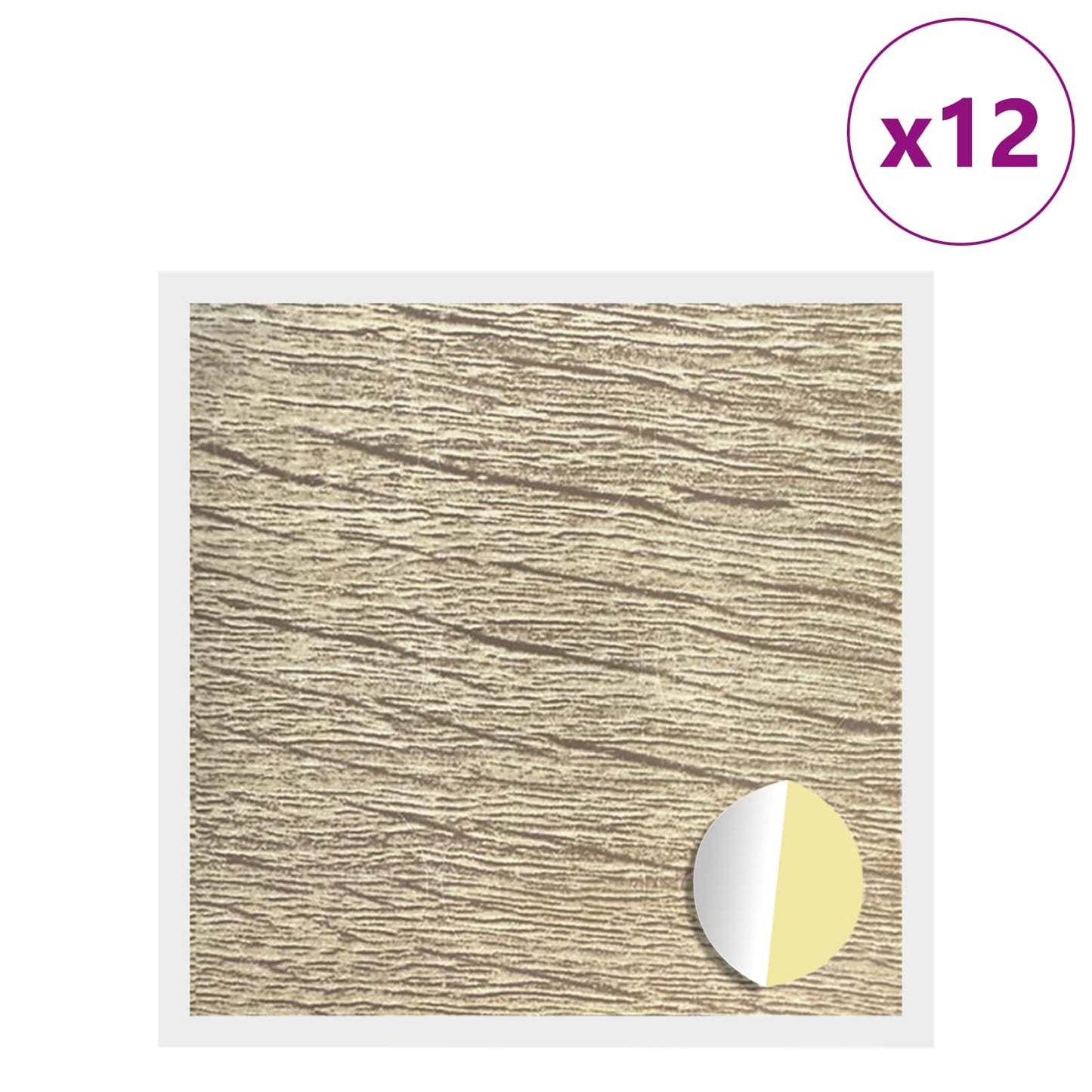 vidaXL Αυτοκόλλητη Κάλυψη Βιδών 12 pcs Δρύς Sonoma Ø 20 x 0,5 mm