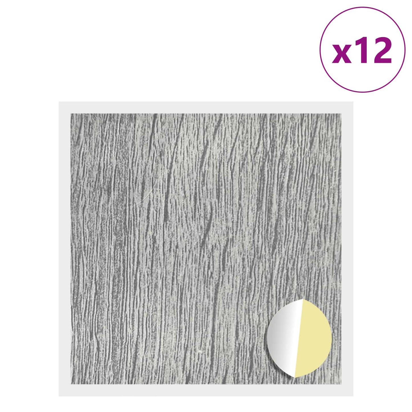 vidaXL Αυτοκόλλητη Κάλυψη Βιδών 12 pcs Γκρίζο Σονομα Ø 20 x 0,5 mm
