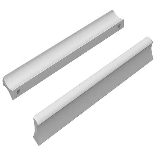 vidaXL Λαβή Μονόχρωμο 2 τμχ. Ασημί 105.7 x 7.4 x 15.5 mm Αλουμίνιο
