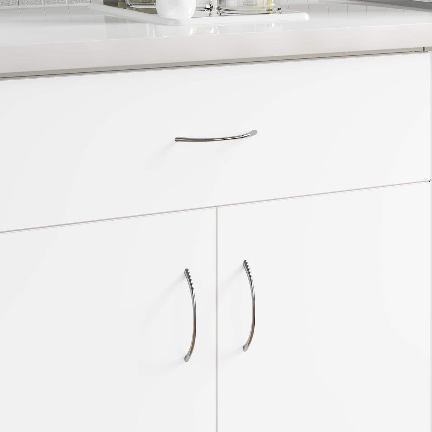 vidaXL Λαβή 2 pcs Ασημί 107 x 3.6 x 23 χιλ. Ανοξείδωτο ατσάλι