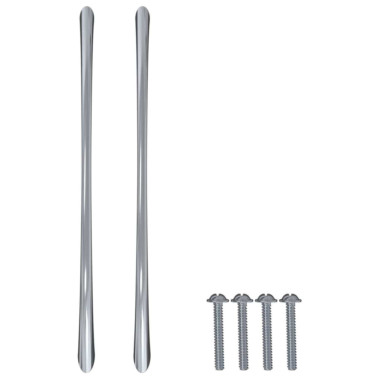 vidaXL Λαβή 2 pcs Ασημί 107 x 3.6 x 23 χιλ. Ανοξείδωτο ατσάλι
