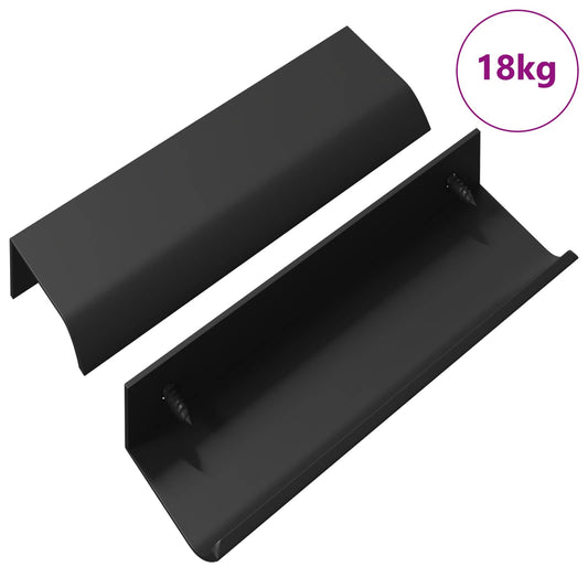 vidaXL Λαβή 725 τμχ. Μαύρο 120 x 39.6 x 17 χιλ. Αλουμίνιο