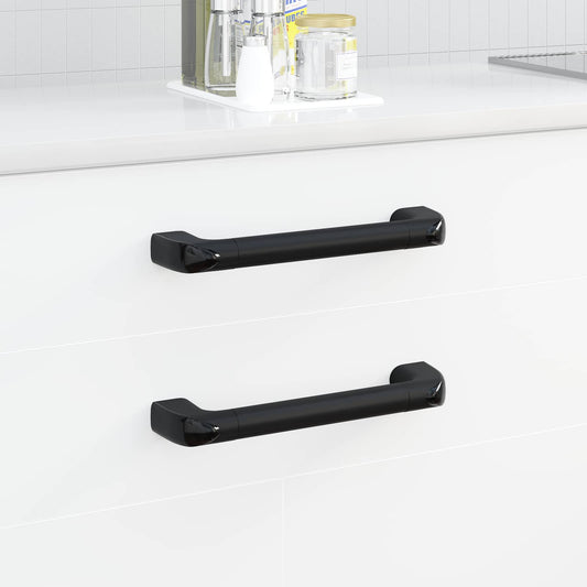vidaXL Λαβή Μονόχρωμο 2 τεμ. Μαύρο 380 x 34 x 85 mm Αλουμίνιο και PP