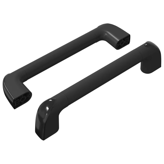 vidaXL Λαβή Μονόχρωμο 2 τεμ. Μαύρο 380 x 34 x 85 mm Αλουμίνιο και PP