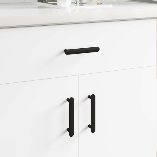 vidaXL Χειριστήριο Ντουλάπας 12 τμχ. Μαύρο 121 x 16.6 x 28.3 mm Σίδερο