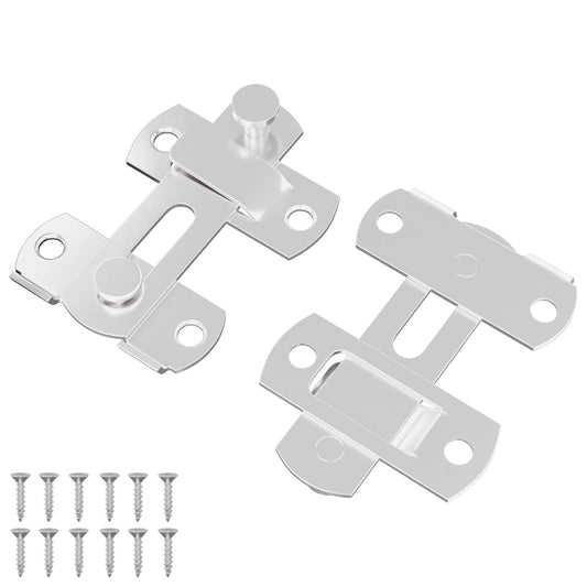 vidaXL Μεταλλικός κλειδαριάς πόρτας 2 pcs Ασημί 70 x 8 mm Ατσάλι