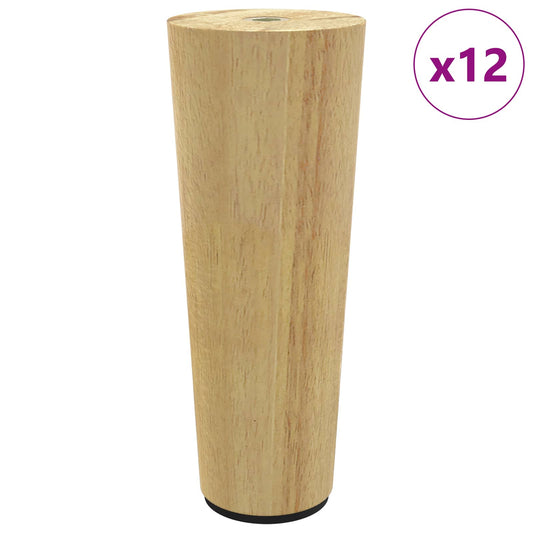 vidaXL Πόδια Επίπλων 12 pcs Καφέ Ø 44 x 100 mm Στερεό Ξύλο Ευκαλύπτου
