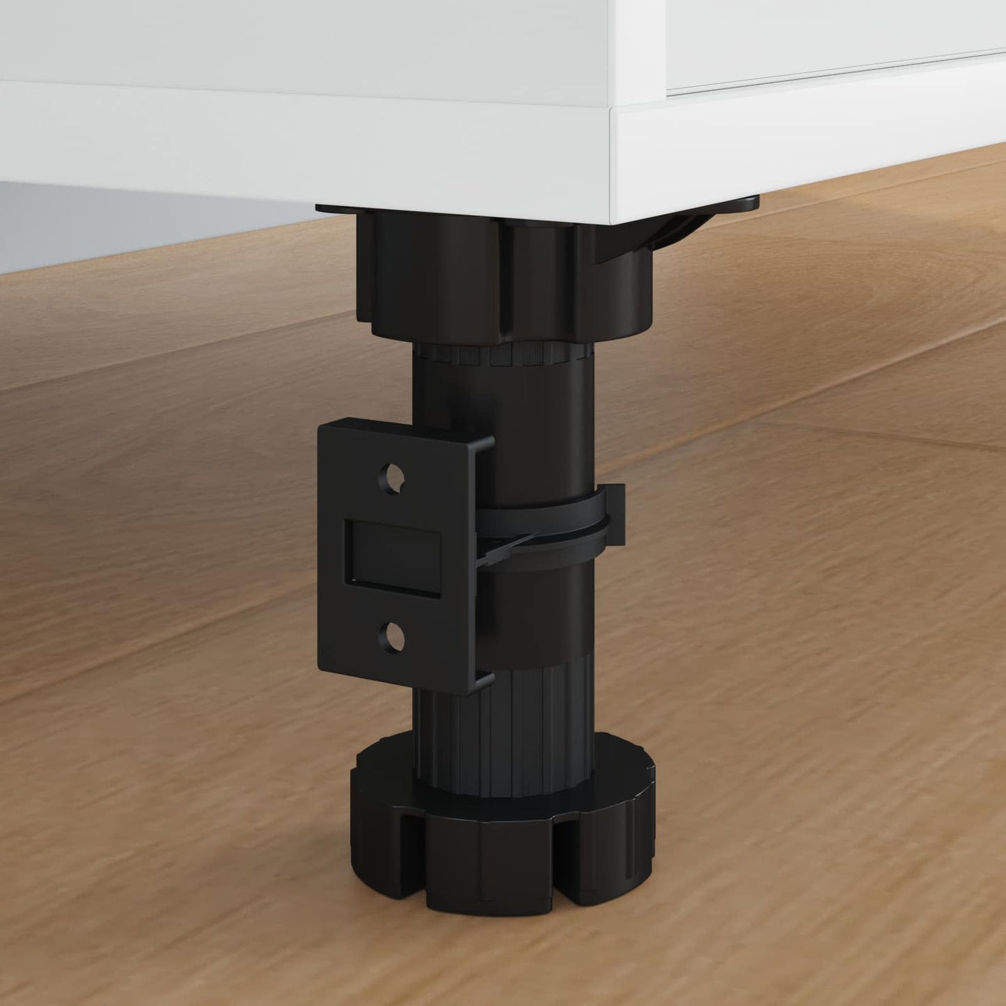 vidaXL Πόδια Επίπλων Ρυθμιζόμενος 2 pcs Μαύρο 46 x 46 x 128 mm PP