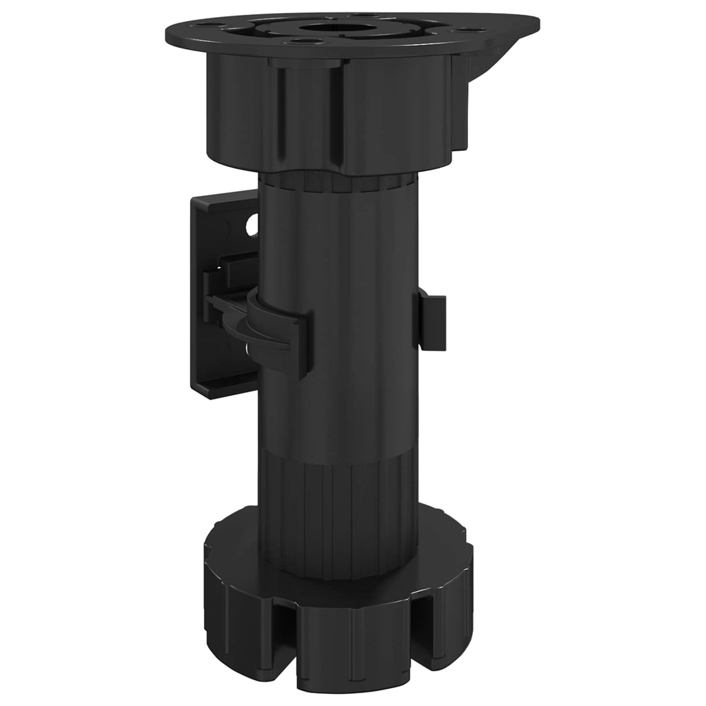 vidaXL Πόδια Επίπλων Ρυθμιζόμενος 2 pcs Μαύρο 46 x 46 x 128 mm PP