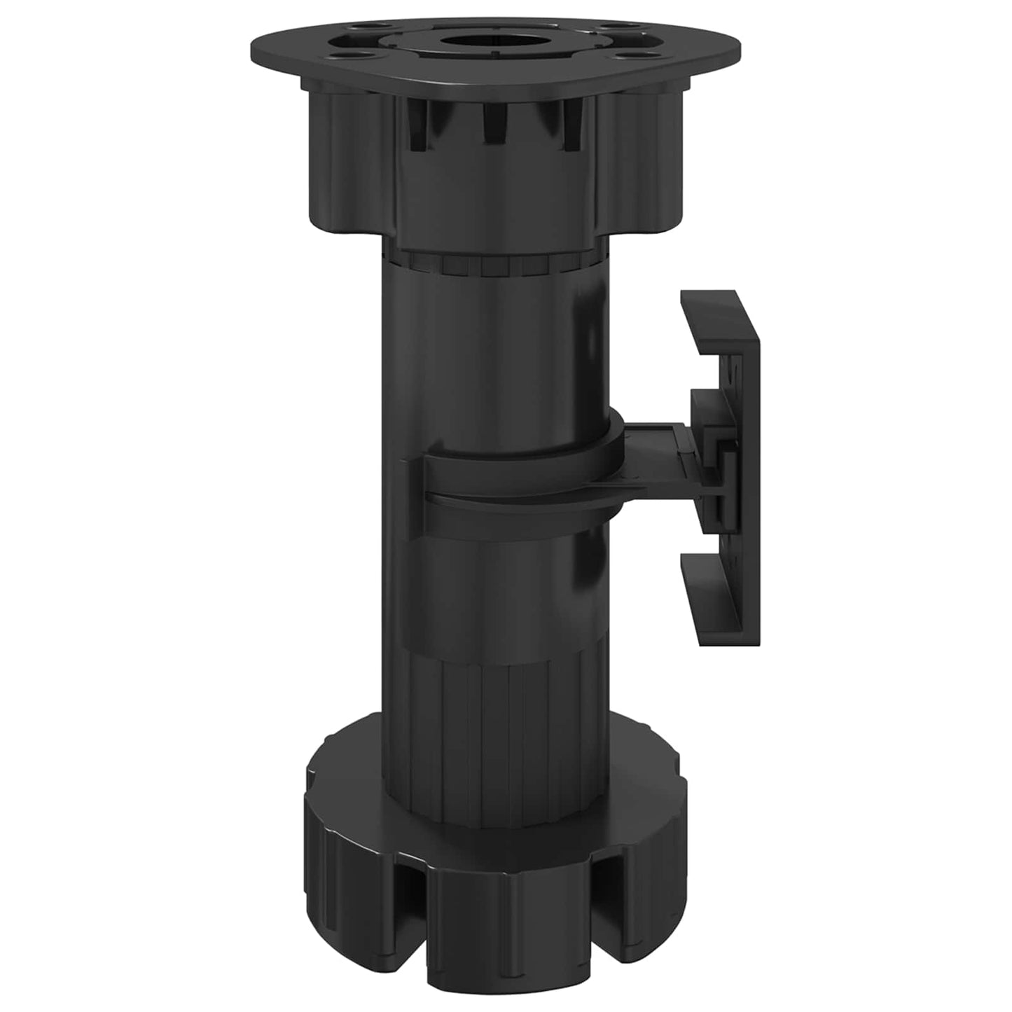vidaXL Πόδια Επίπλων Ρυθμιζόμενος 12 pcs Μαύρο 46 x 46 x 128 mm PP