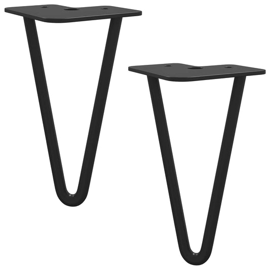 vidaXL Πόδι επίπλου 2 pcs Μαύρο 54.1 x 54.1 x 100 mm Σίδερο