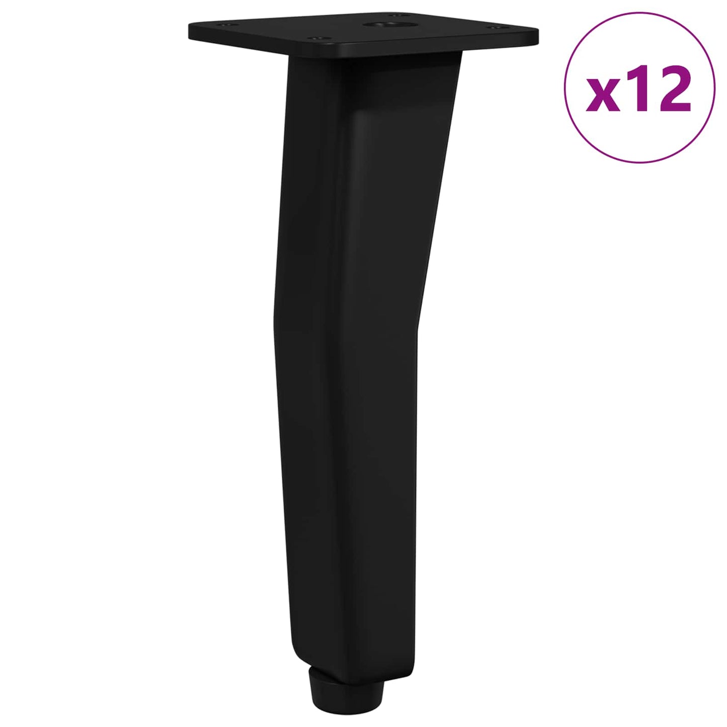 vidaXL Στηρίγματα 12 pcs Μαύρο 40 x 40 x 100 mm Σίδερο