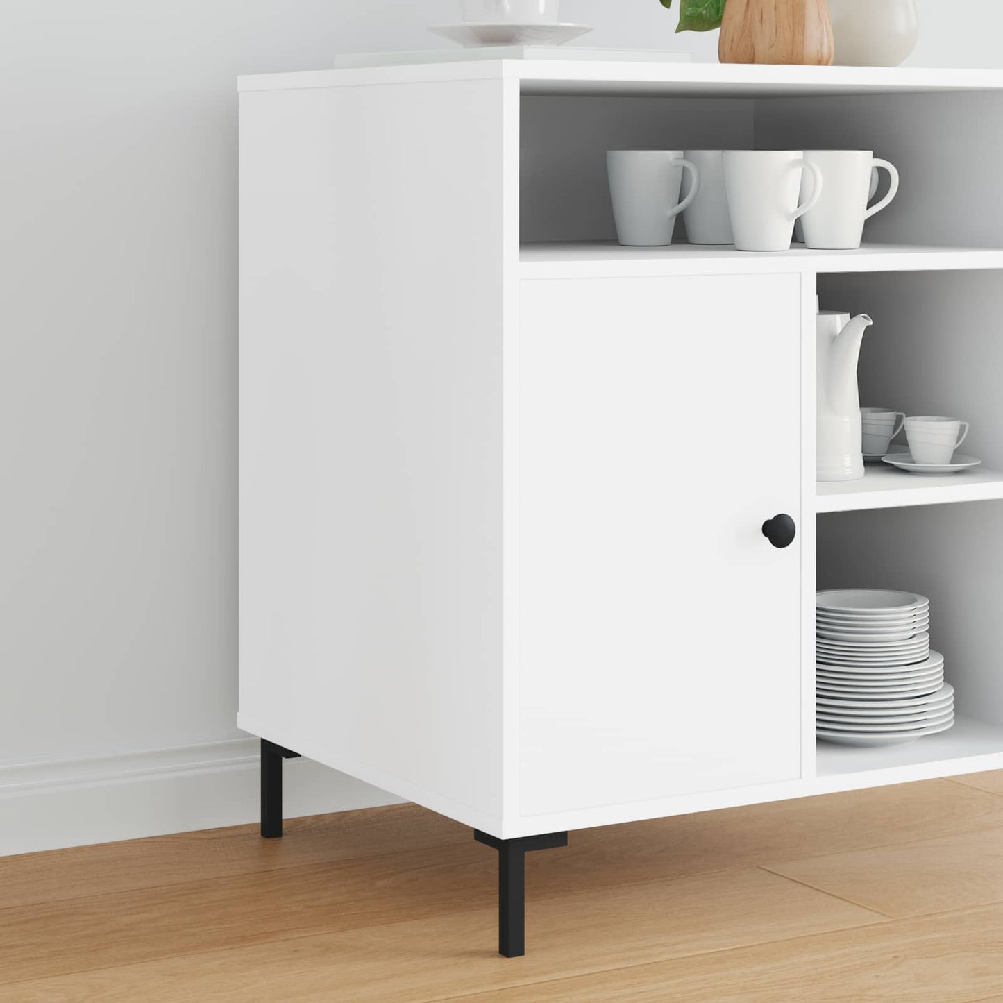vidaXL Στηρίγματα 2 pcs Μαύρο 57 x 57 x 100 mm Σίδερο