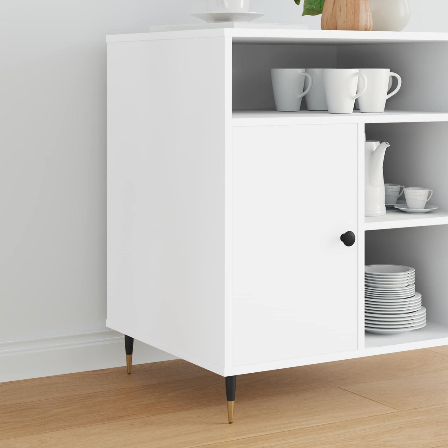 vidaXL Πόδια Επίπλων 2 pcs Μαύρο και Χρυσό Ø 40 x 98 mm Σίδερο