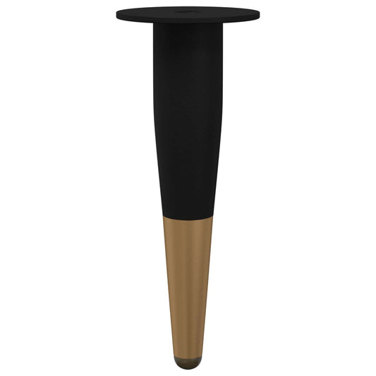 vidaXL Πόδια Επίπλων 2 pcs Μαύρο και Χρυσό Ø 40 x 98 mm Σίδερο