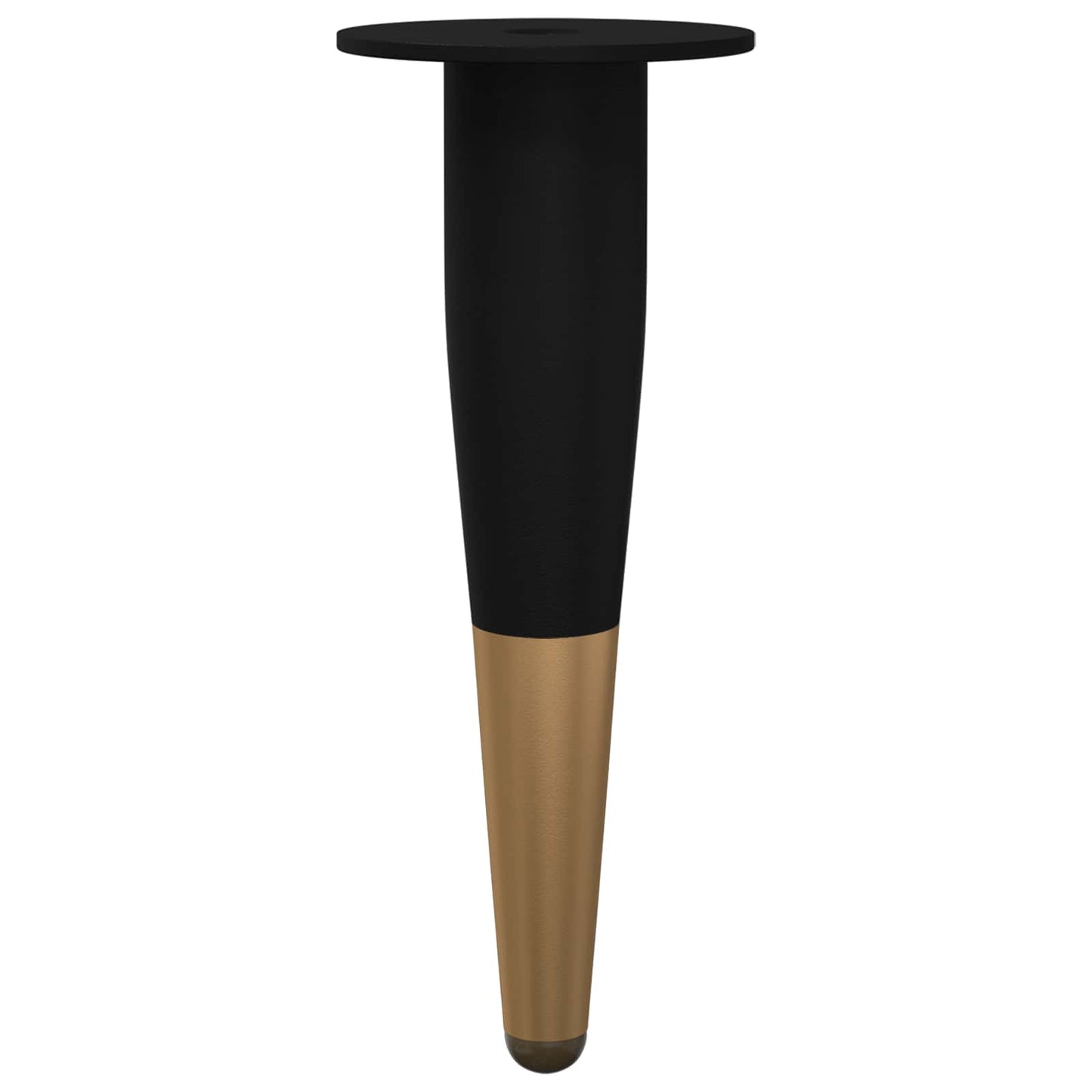 vidaXL Πόδια Επίπλων 12 pcs Μαύρο και Χρυσό Ø 40 x 98 mm Σίδερο