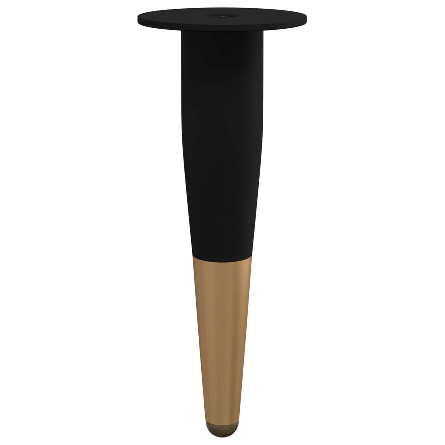 vidaXL Πόδια Επίπλων 12 pcs Μαύρο και Χρυσό Ø 40 x 98 mm Σίδερο