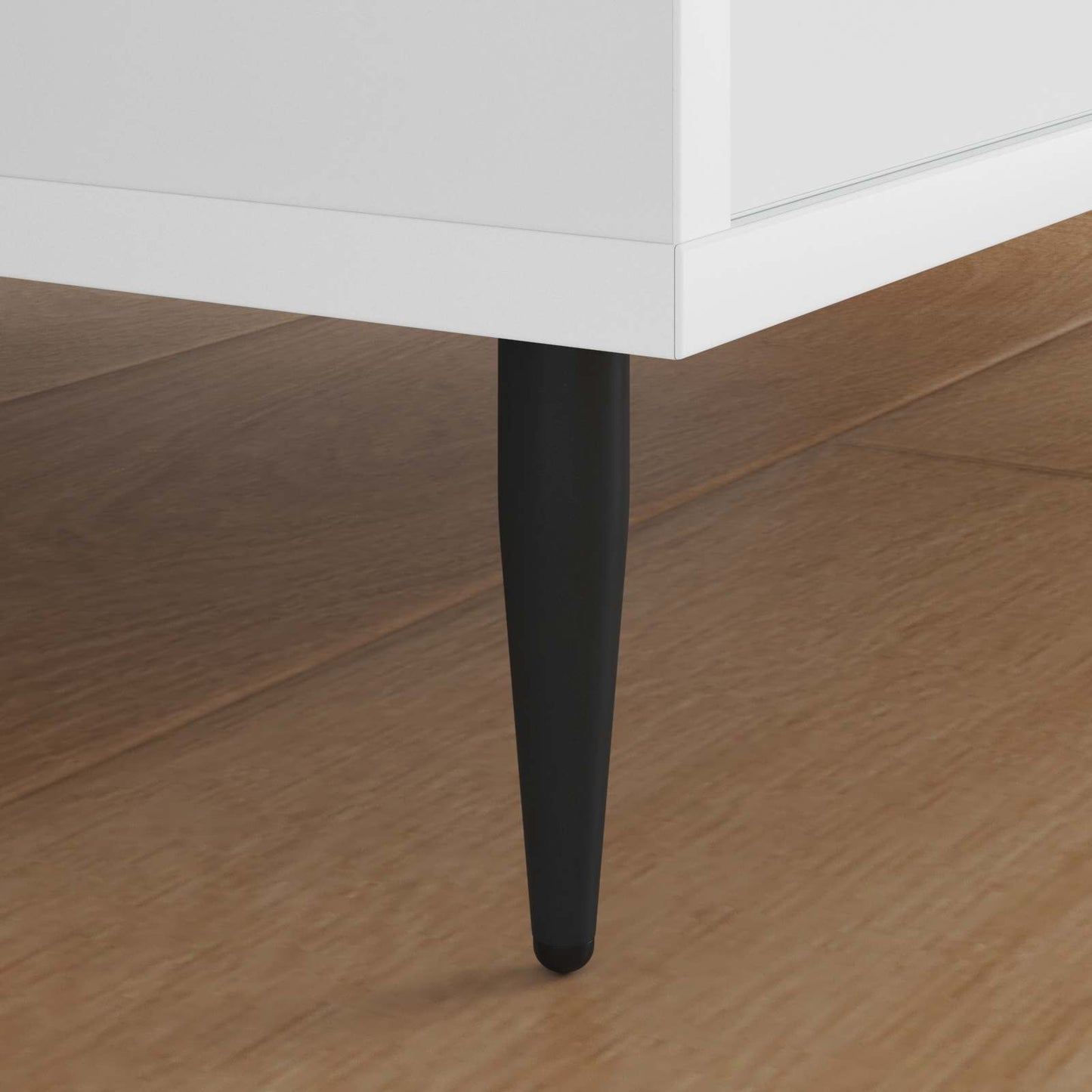 vidaXL Πόδια Επίπλων 2 pcs Μαύρο Ø 40 x 98 mm Σίδερο