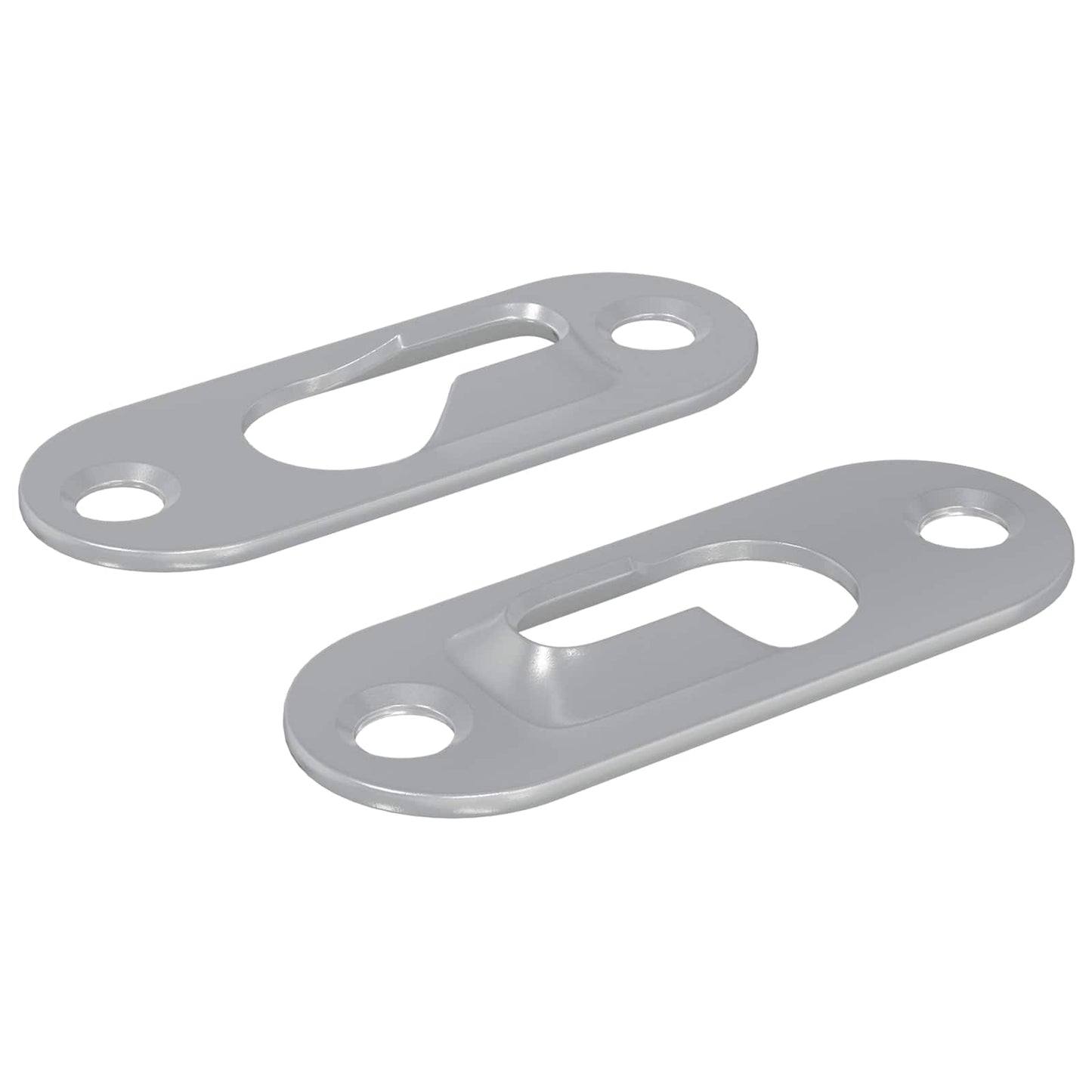 vidaXL ΚΡΕΜΑΣΤΡΑ ΜΕ ΚΛΕΙΔΩΜΑ 2 pcs Ασημί 45 x 16 x 3.5 mm Σίδερο