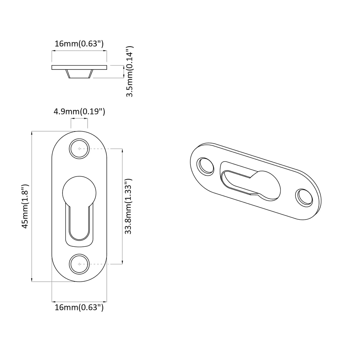 vidaXL ΚΡΕΜΑΣΤΡΑ ΜΕ ΚΛΕΙΔΩΜΑ 12 pcs Ασημί 45 x 16 x 3.5 mm Σίδερο