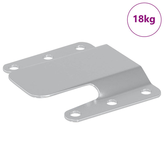 vidaXL Βραχίονας Θαμμένου Στήριξης 419 pcs Ασημί 75 x 66 x 1,4 χιλ