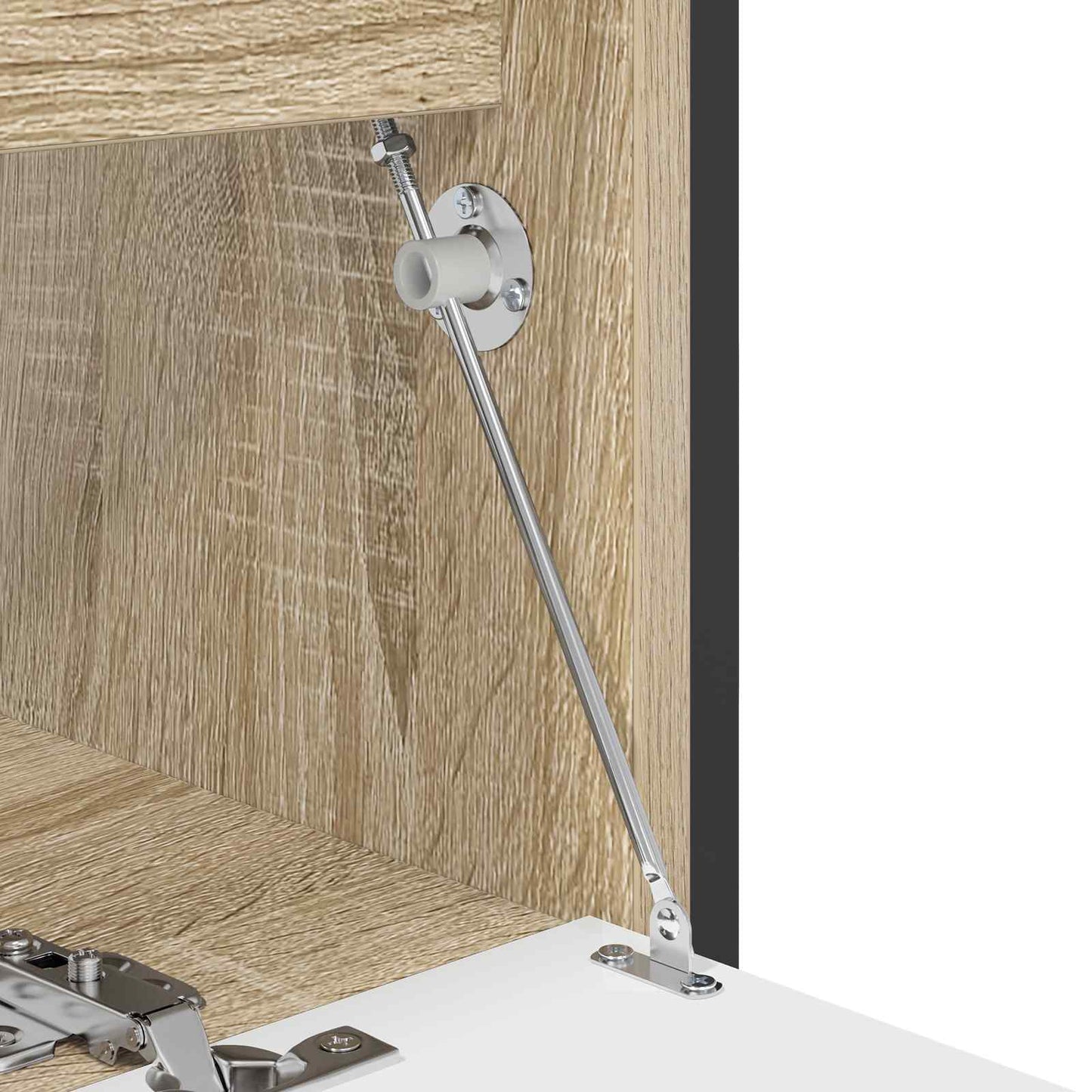 vidaXL Μεντεσές στήριξης καπακιού 2 pcs Ασημί 194 x 36 x 18 mm Σίδερο