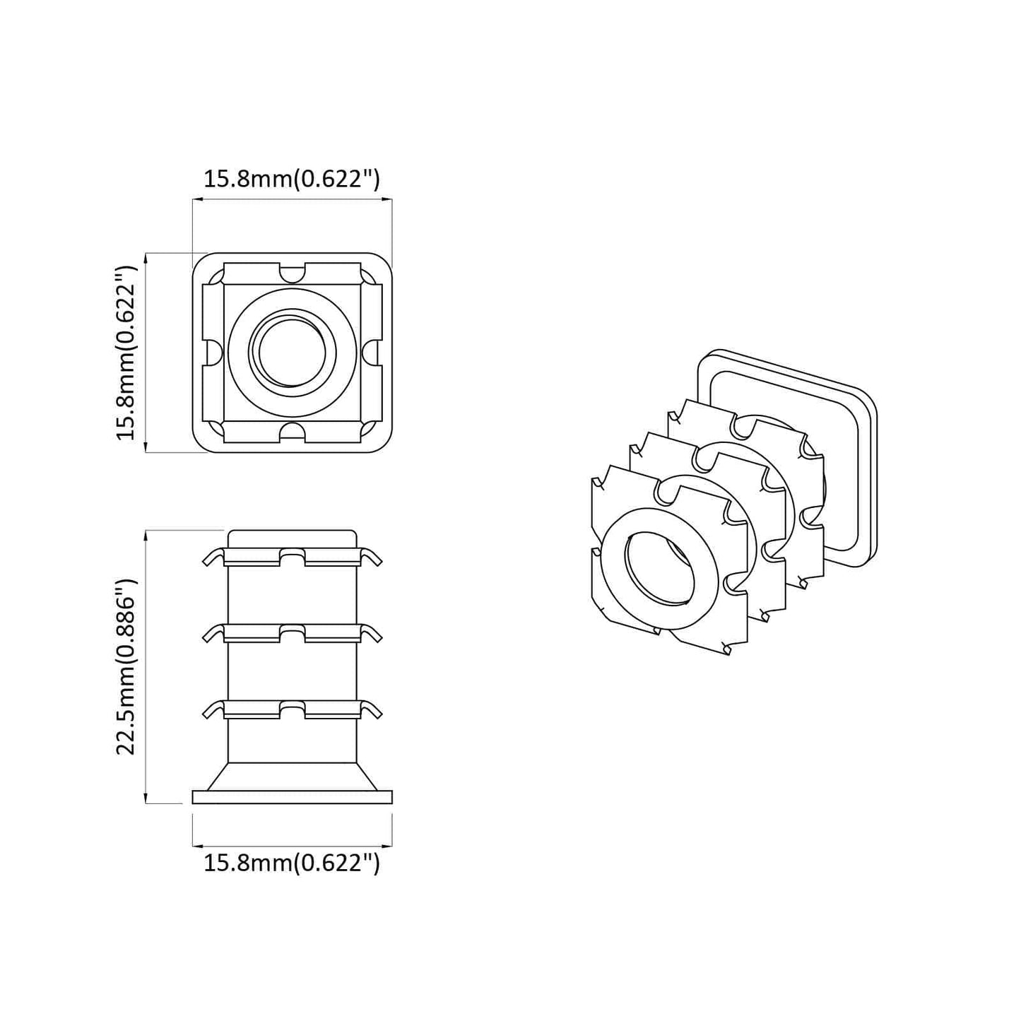 vidaXL Εισαγωγή Σωλήνα με Σπείρωμα 2 pcs Μαύρο και Ασημί