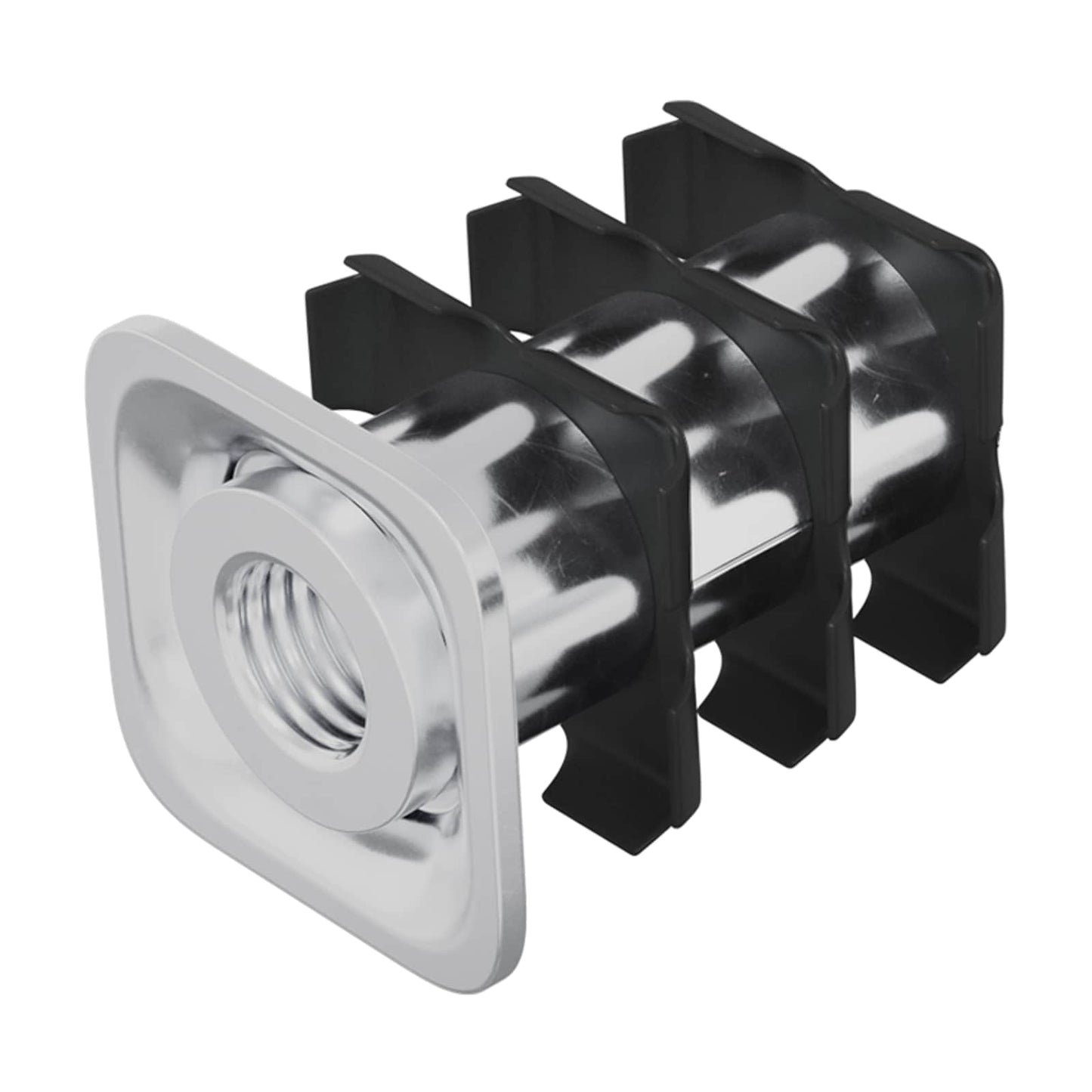vidaXL Εισαγωγή Σωλήνα με Σπείρωμα 12 pcs Μαύρο και Ασημί