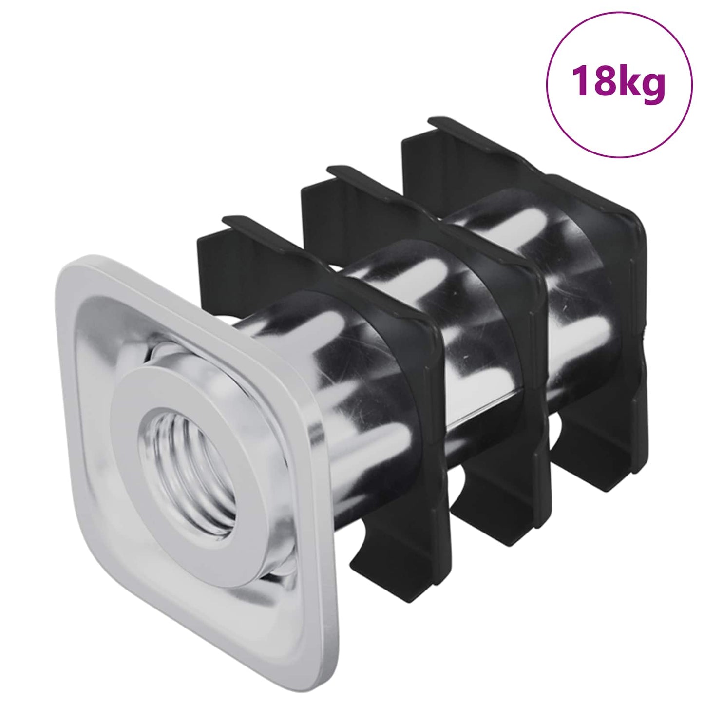 vidaXL Εισαγωγή Σωλήνα με Σπείρωμα 1818 pcs Μαύρο και Ασημί