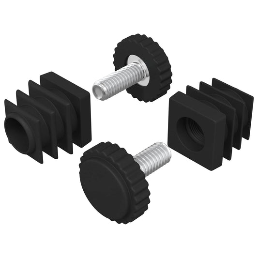vidaXL Ζυγοστάθμιση επίπλων Ρυθμιζόμενος 2 pcs Μαύρο M6 PP