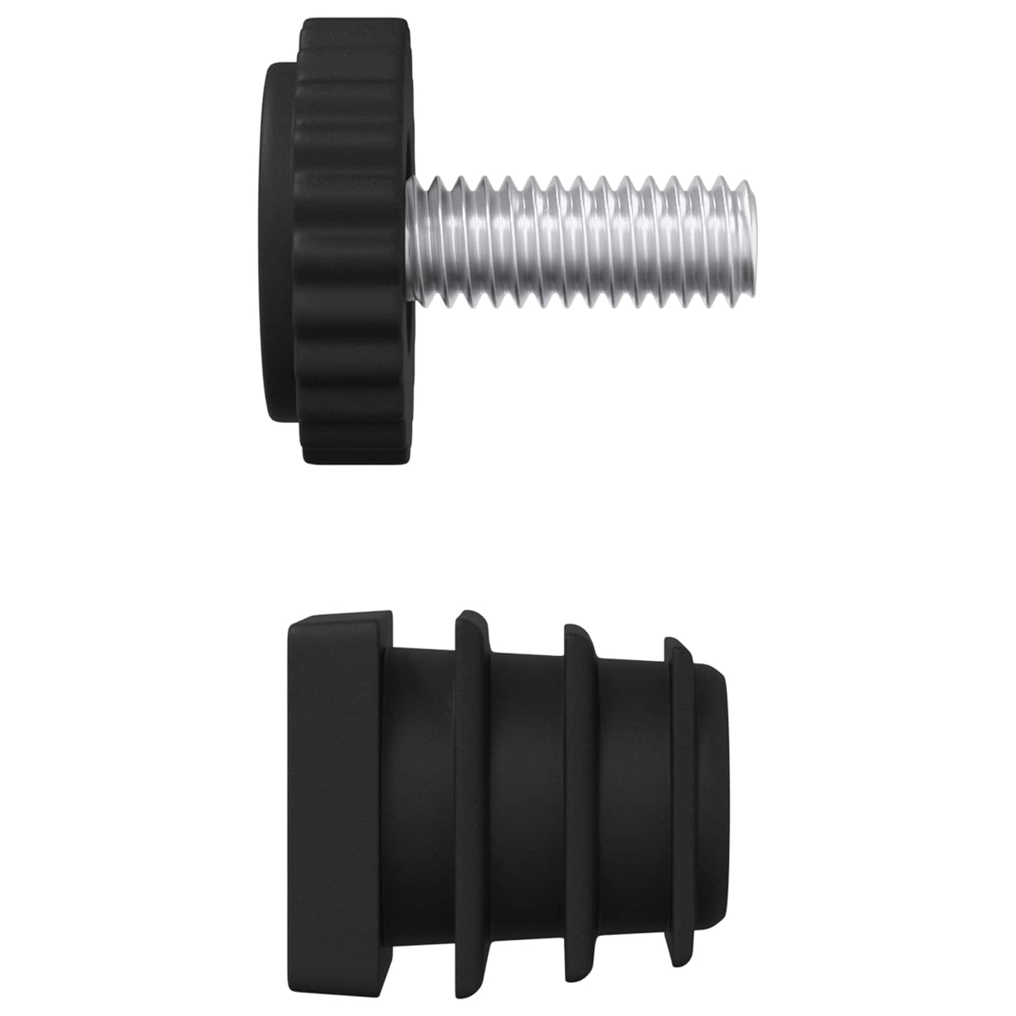 vidaXL Ζυγοστάθμιση επίπλων Ρυθμιζόμενος 1895 pcs Μαύρο PP