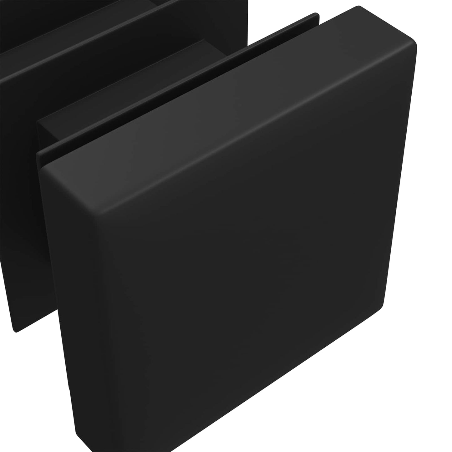vidaXL Καπάκια Τέλους 12 pcs Μαύρο 15 x 15 x 15 χιλιοστά PP